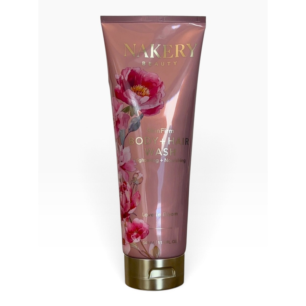 Nakery Beauty SkinFirm Body + Hair Wash Love In Bloom 11.5 fl oz Niacinamide